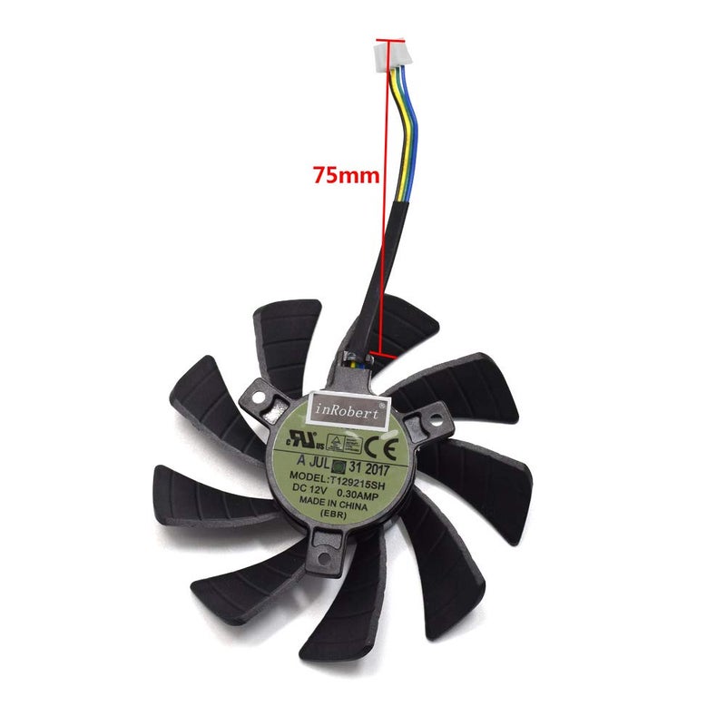 inRobert T129215SH 0.3AMP Video Card Fan Replacement for ZOTAC GTX 1060 Mini Graphic Card - Image 2